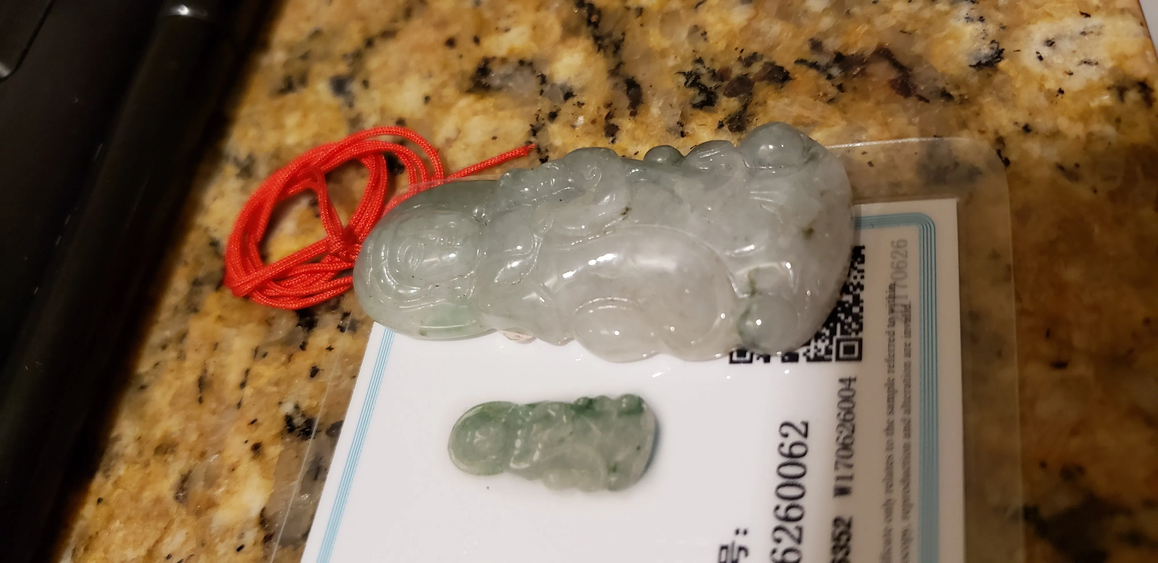 10% OFF- Certified Natural Jadeite Emerald A*Jade HandCarved Blessing Guanyin Pendant W0062