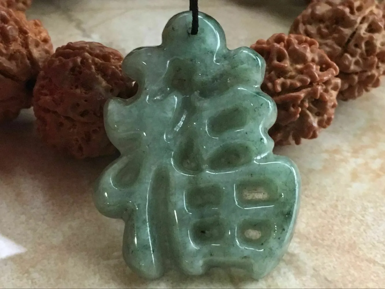10% OFF- Certified Natural Jadeite Emerald Jade Tablet Translucent Lucky Blessing Pendant《Grade A》X2829