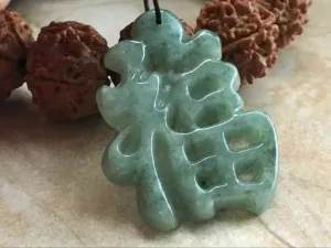 10% OFF- Certified Natural Jadeite Emerald Jade Tablet Translucent Lucky Blessing Pendant《Grade A》X2829
