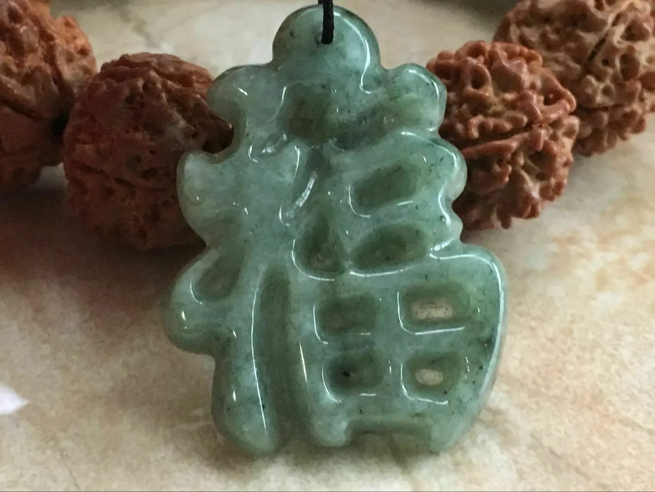 10% OFF- Certified Natural Jadeite Emerald Jade Tablet Translucent Lucky Blessing Pendant《Grade A》X2829