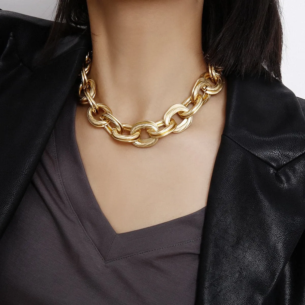 18K Gold-Plated Figaro Choker