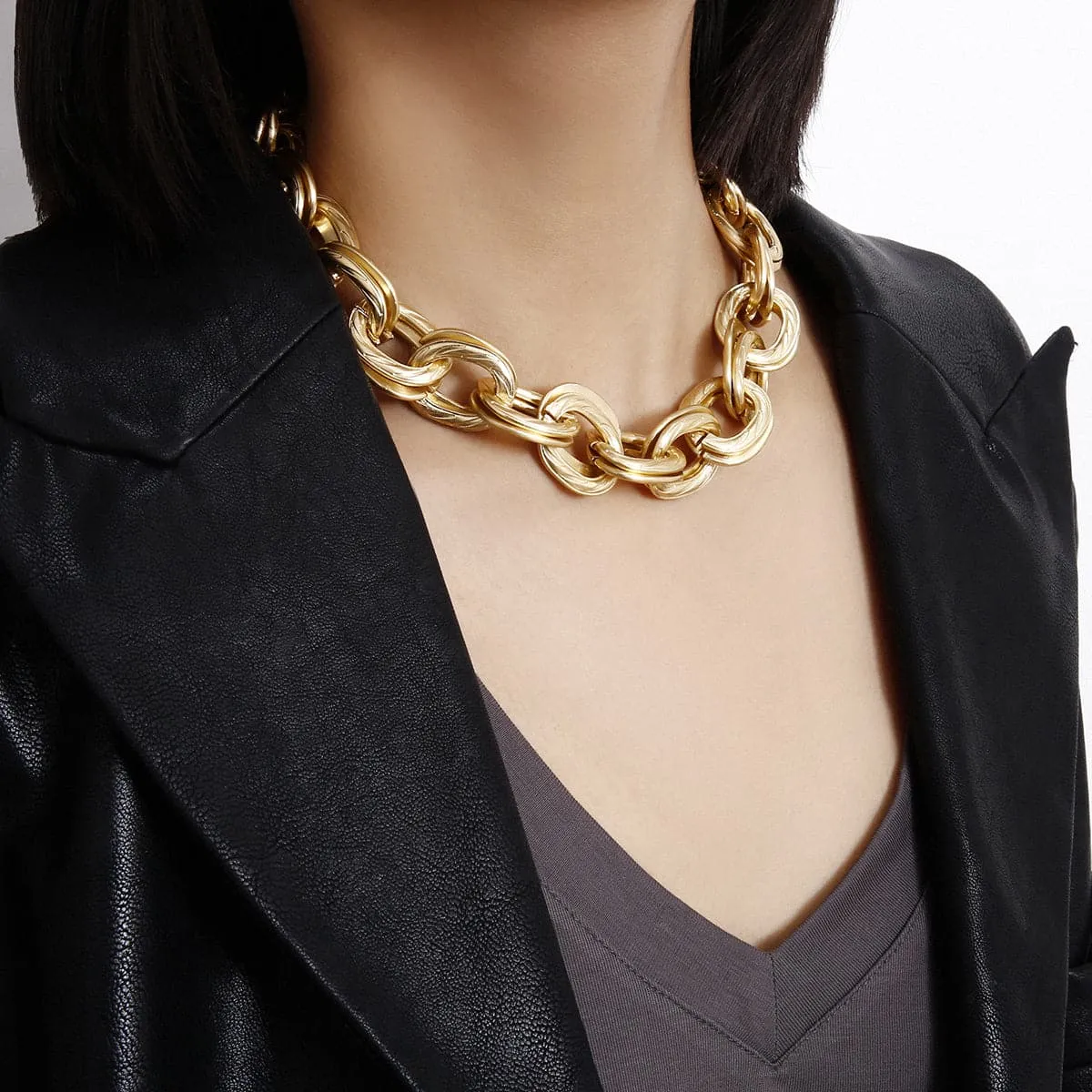 18K Gold-Plated Figaro Choker