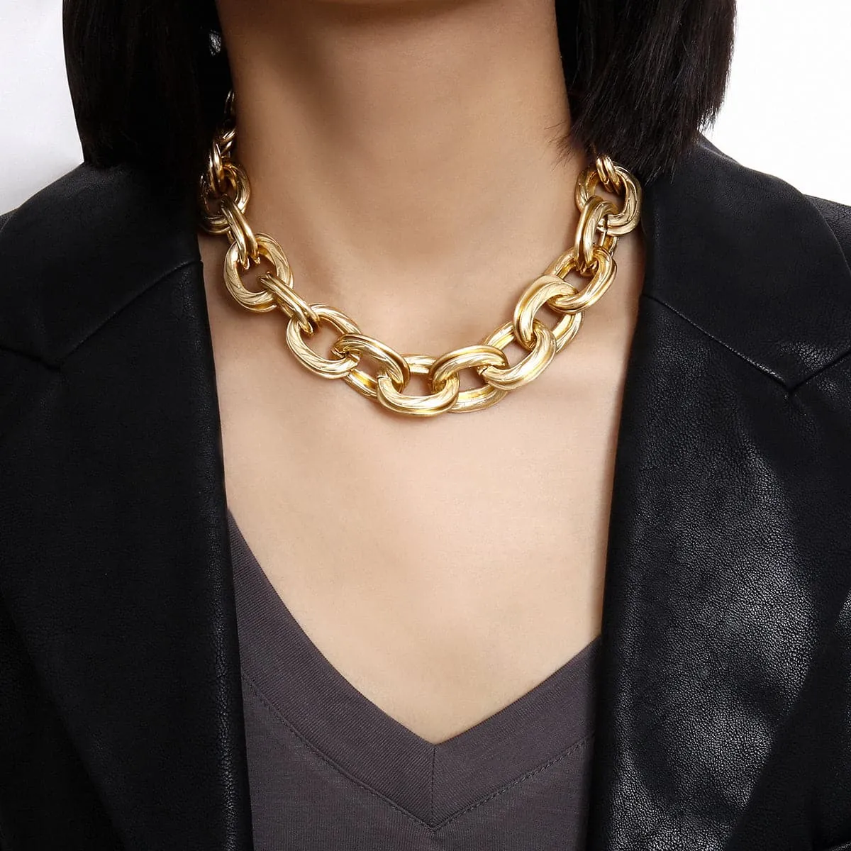 18K Gold-Plated Figaro Choker