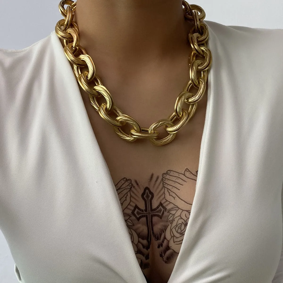18K Gold-Plated Figaro Choker