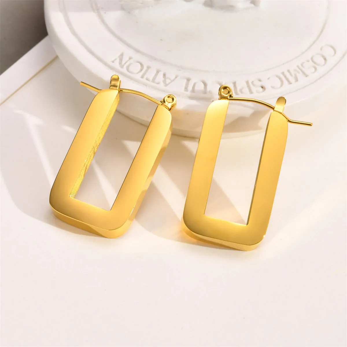 18K Gold-Plated U-Shape Hoop Earrings