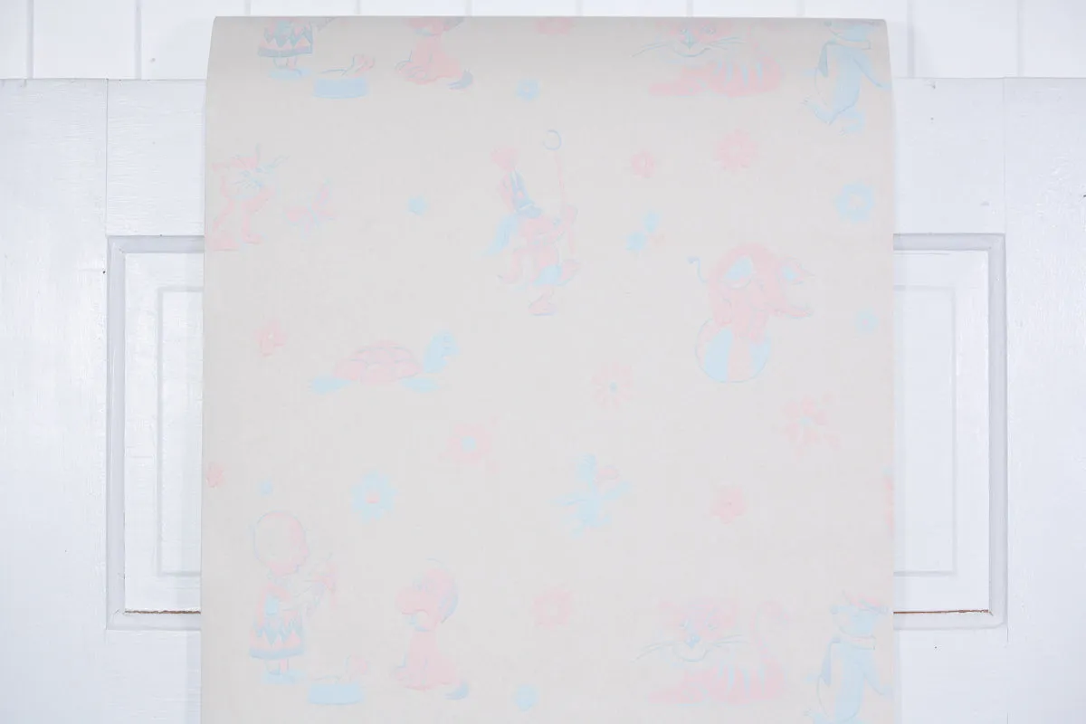 1960s Childrens Vintage Wallpaper
