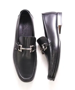 $700 SALVATORE FERRAGAMO - "GIORDANO" Black Leather Loafer- 12 EE
