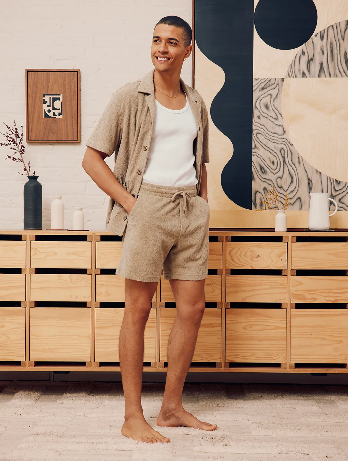 AUGUSTO TERRY COTTON SHORTS