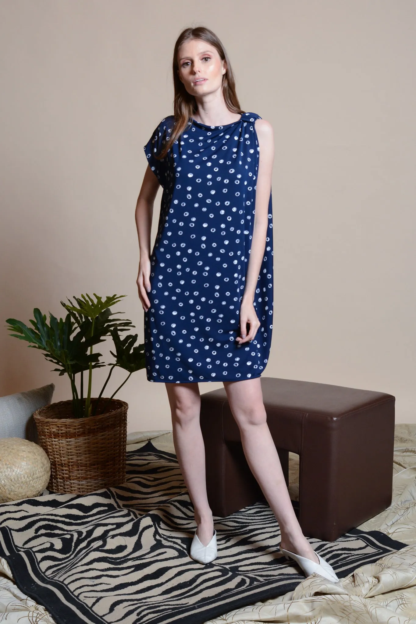 AYANA Draped Sleeve Dress