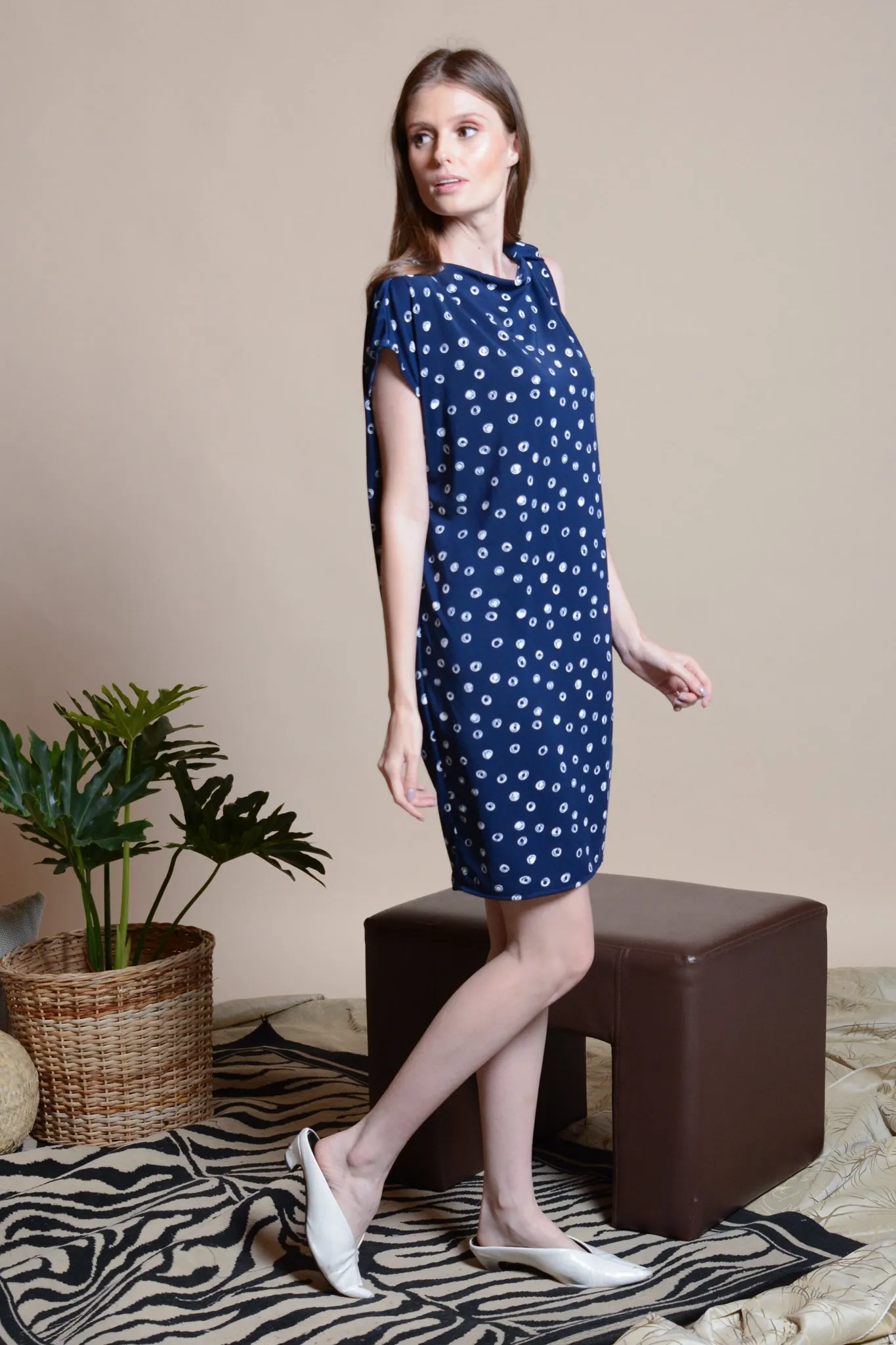 AYANA Draped Sleeve Dress
