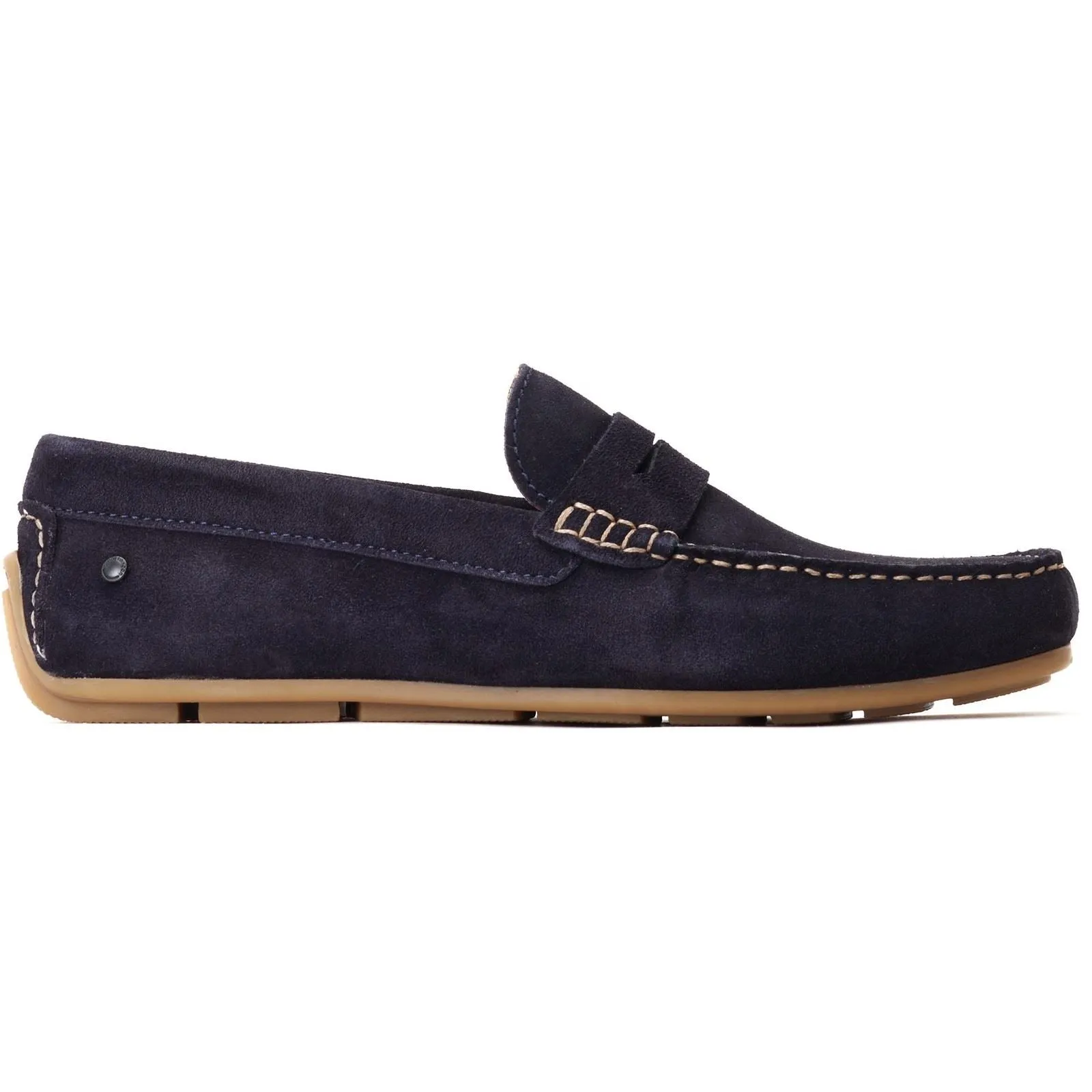 Base London Collins Leather Men's Navy Loafers