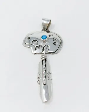 Bear & Feather Pendant