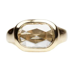 Bell & Bird Heavy Gold Bezel Set Rose Cut Diamond Ring