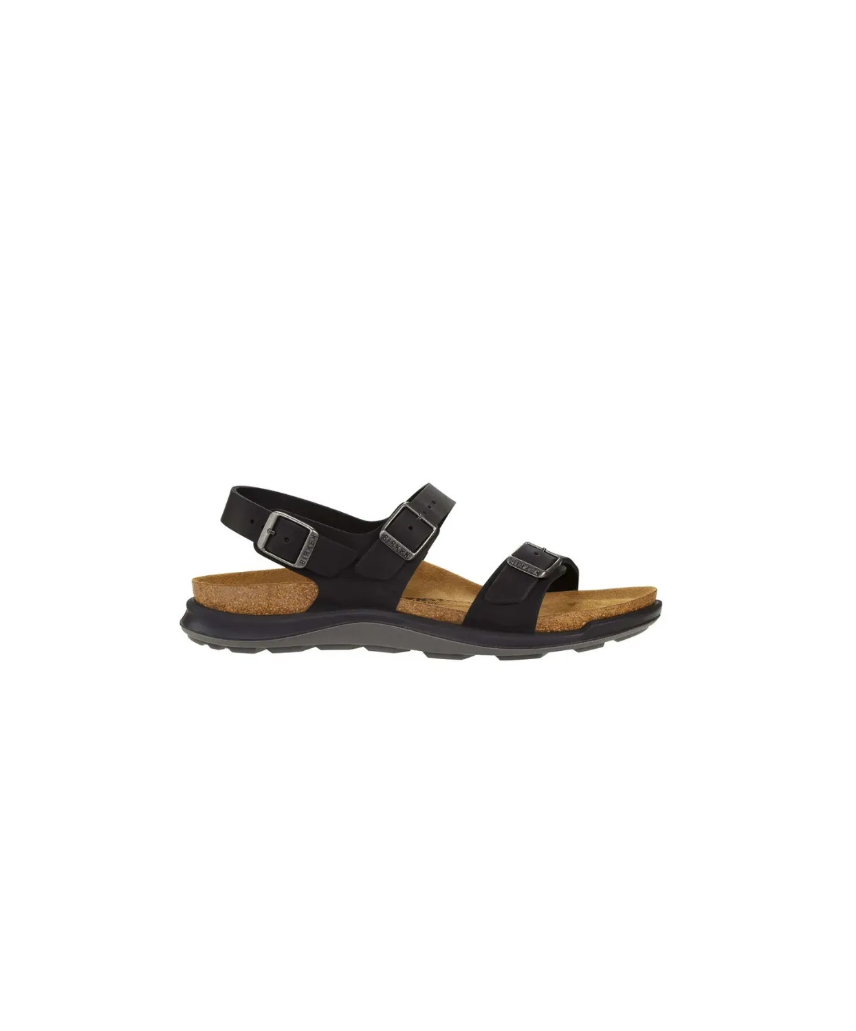 Birkenstock Sonora Cross Town Oiled Leather Black Sandals