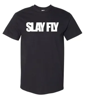 Black T-Shirt SlayFly Bold White Print
