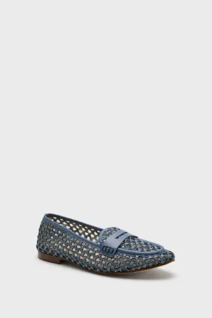 Blue Woven Rowan Loafers