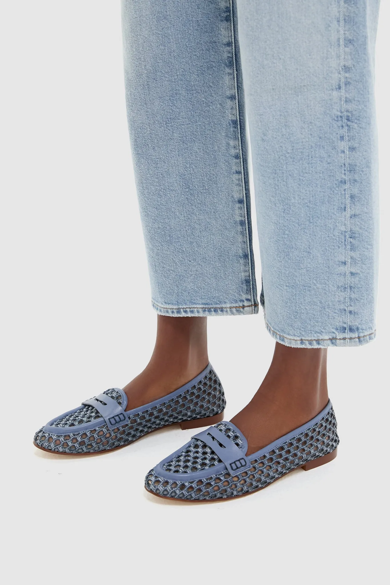 Blue Woven Rowan Loafers
