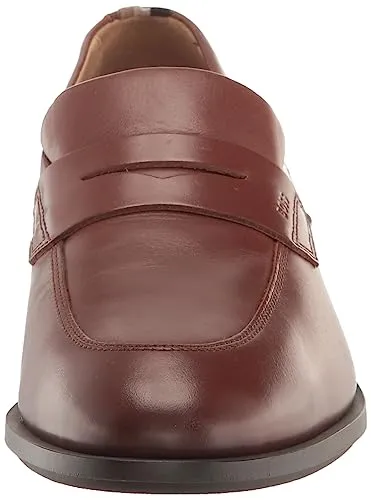 BOSS Smooth Leather Penny Loafer Dark Chestnut