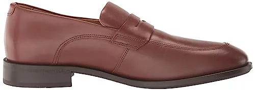 BOSS Smooth Leather Penny Loafer Dark Chestnut