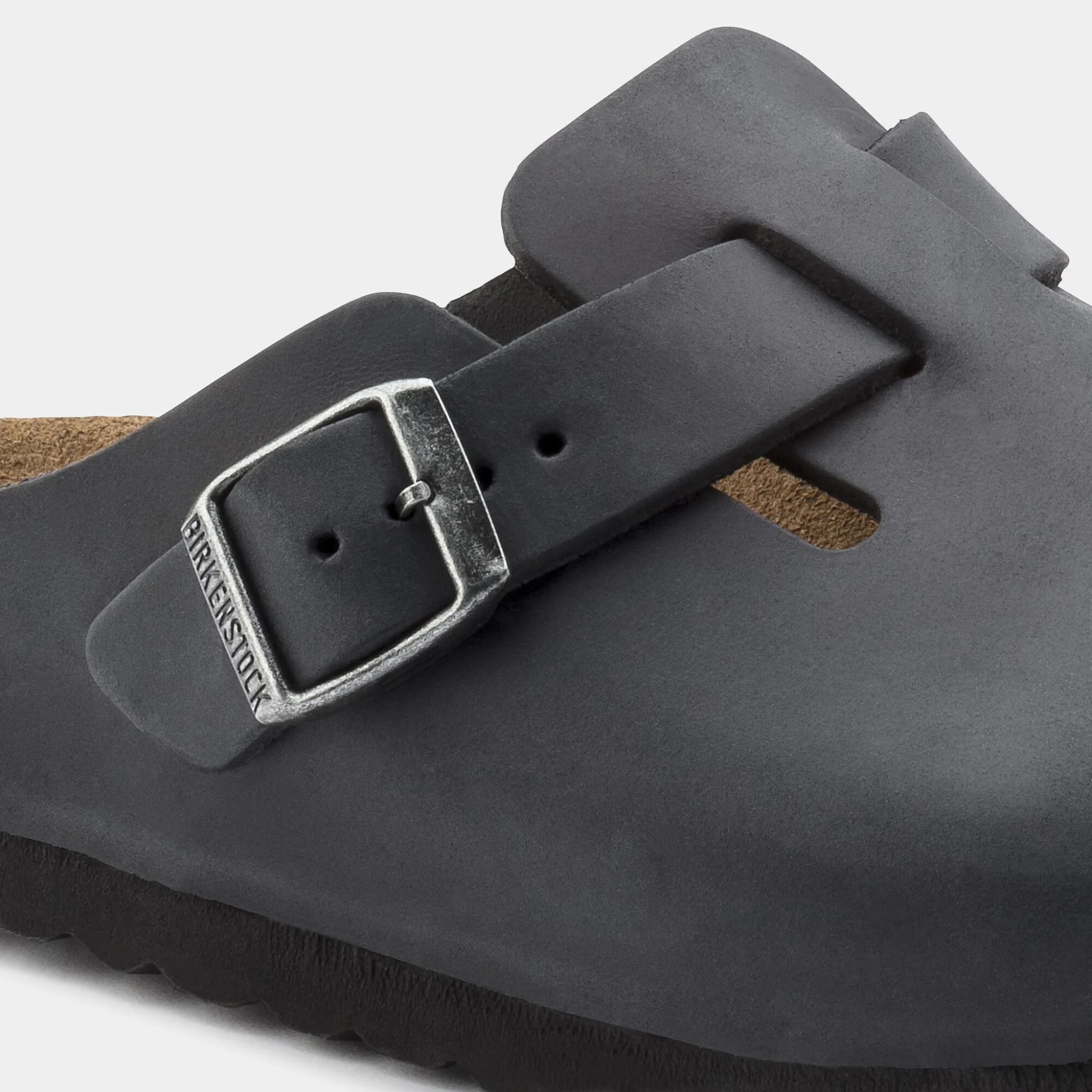 Boston Oiled Leather Black Flats