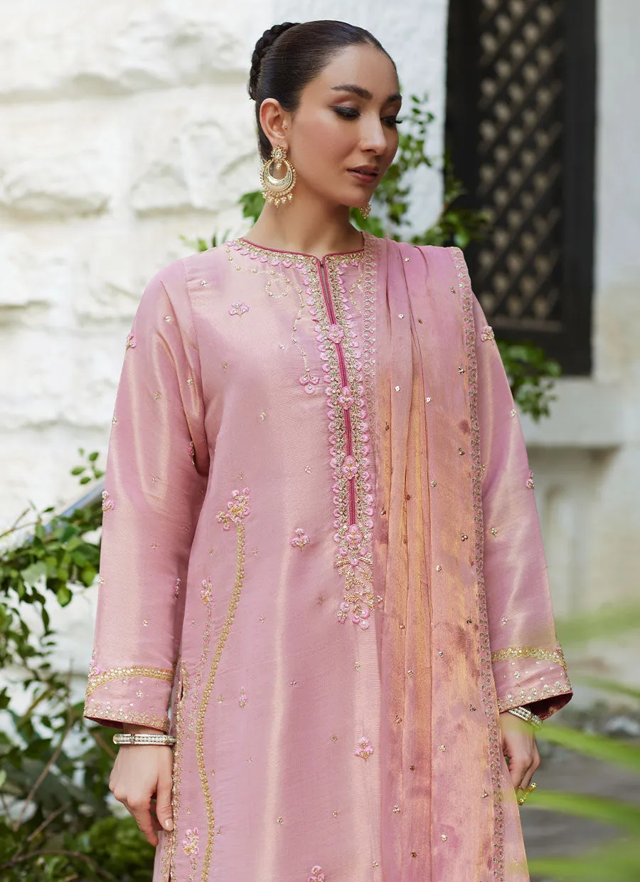 Cisel Pink Shirt and Dupatta - Mayna Festive Luxe Pret '24 by farahtalibaziz