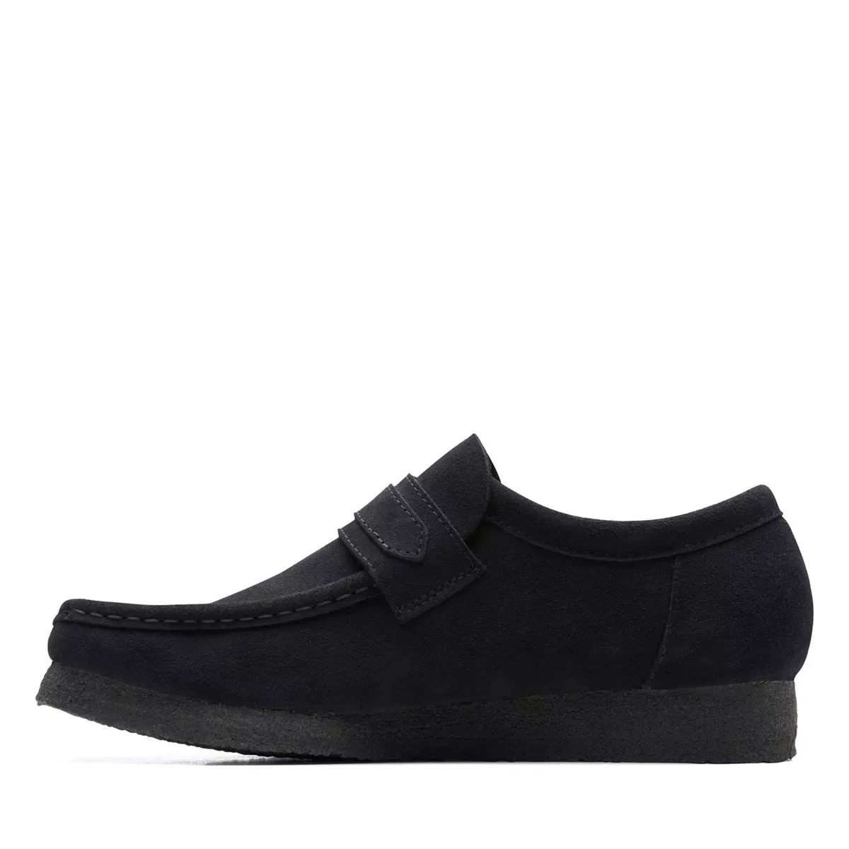 Clarks Men's Wallabee Loafer Black Suede 26172503
