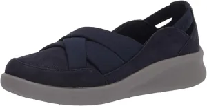 Clarks Women's Sillian 2.0 Star Loafer, Navy Synthetic, 060 M US