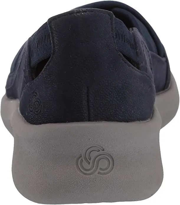 Clarks Women's Sillian 2.0 Star Loafer, Navy Synthetic, 060 M US