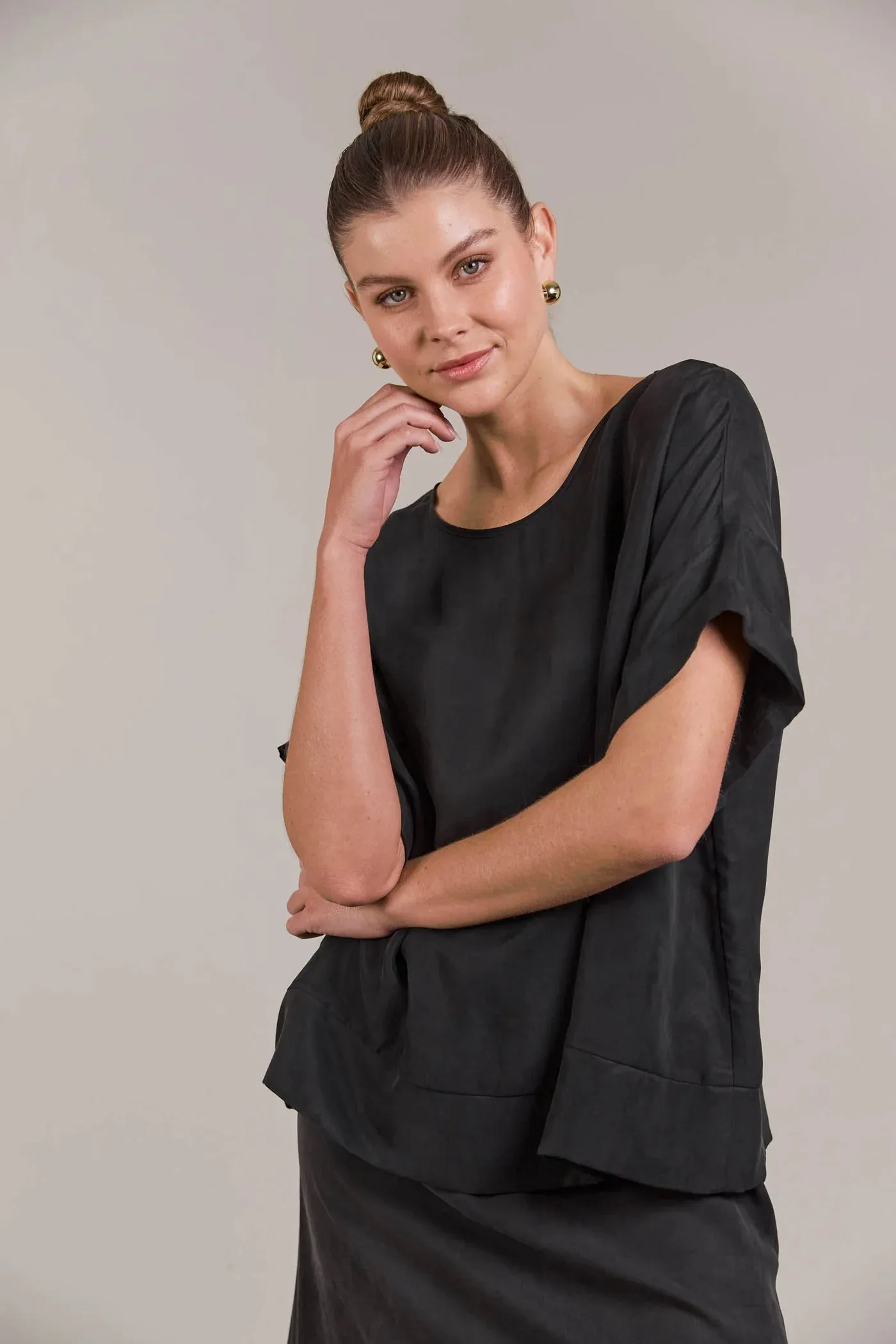 Eden Relaxed Top  - Black
