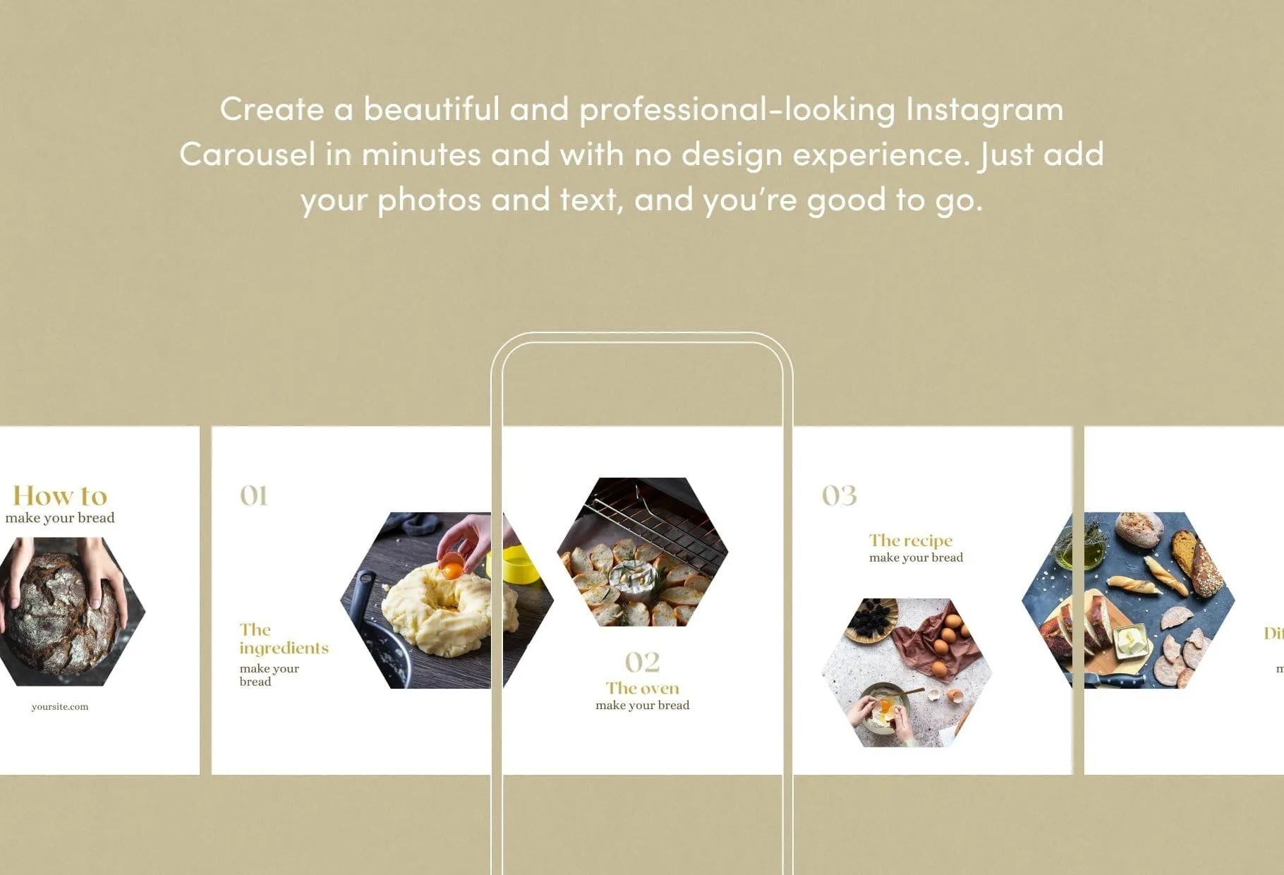 Emily Food and Nutrition 6-Page Carousel Canva Template