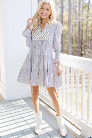 Give It Your All Brown Mixed Print Dress