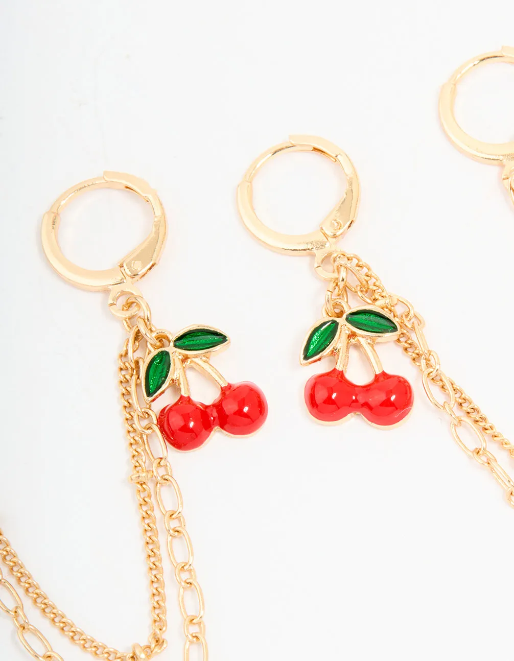 Gold Cherry & Bow Shoe Charms Pack