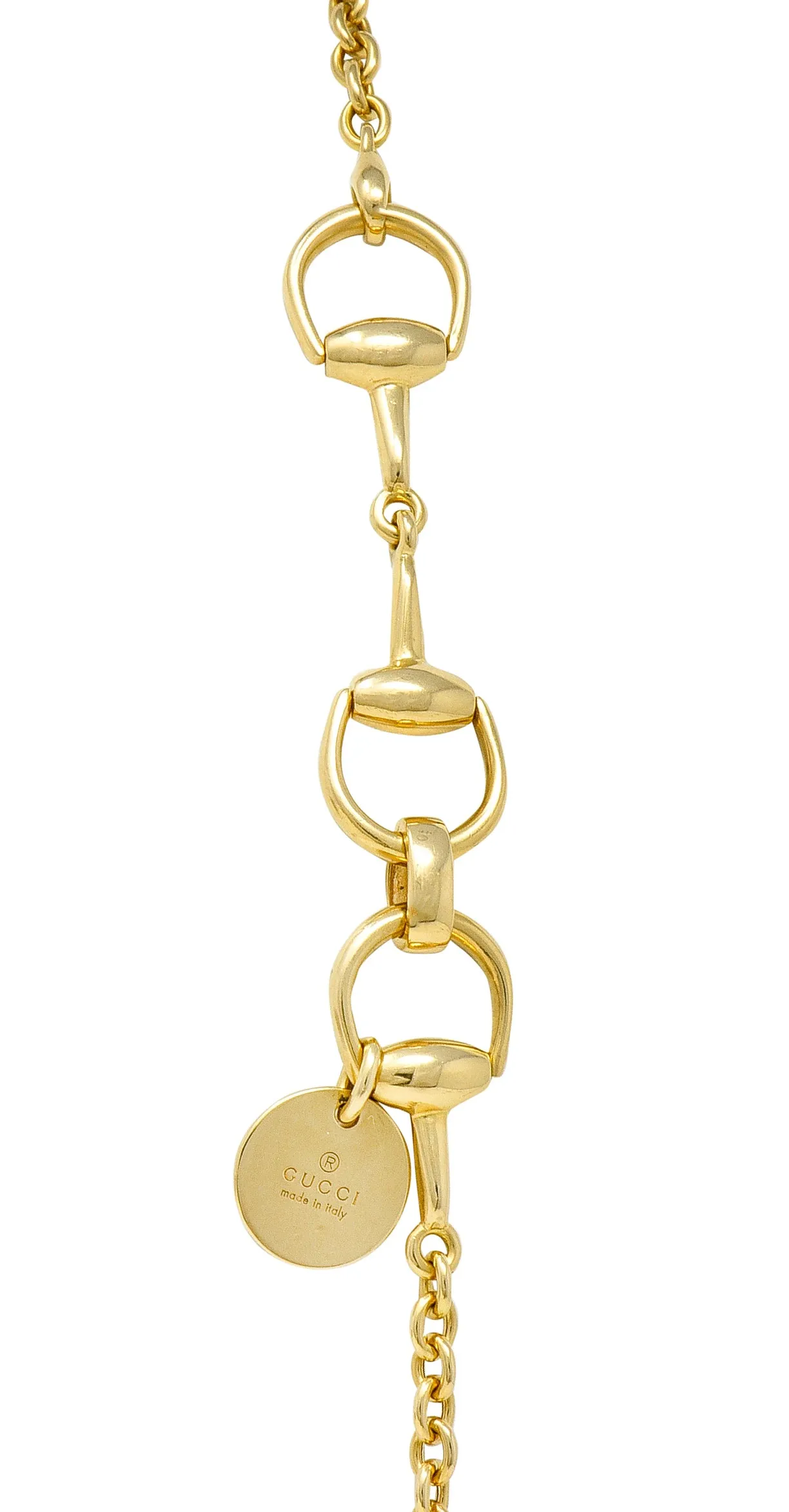 Gucci 18 Karat Yellow Gold Horsebit Link Vintage Chain Necklace