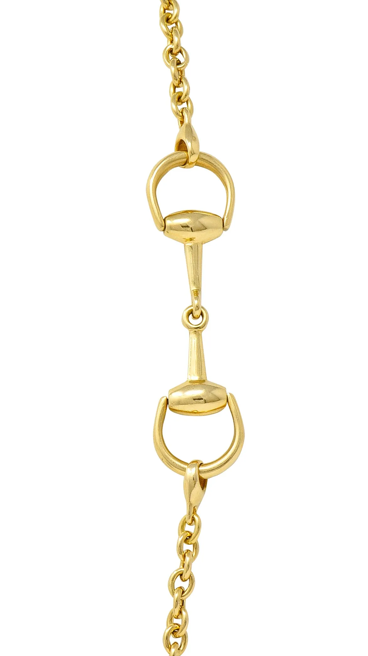Gucci 18 Karat Yellow Gold Horsebit Link Vintage Chain Necklace
