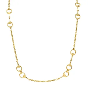 Gucci 18 Karat Yellow Gold Horsebit Link Vintage Chain Necklace