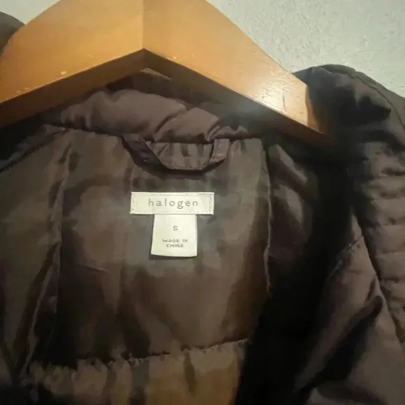 Halogen down zip up jacket size Small
