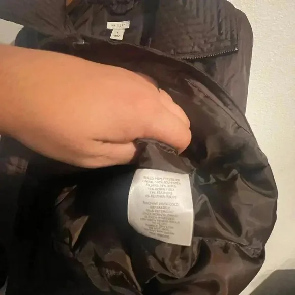 Halogen down zip up jacket size Small