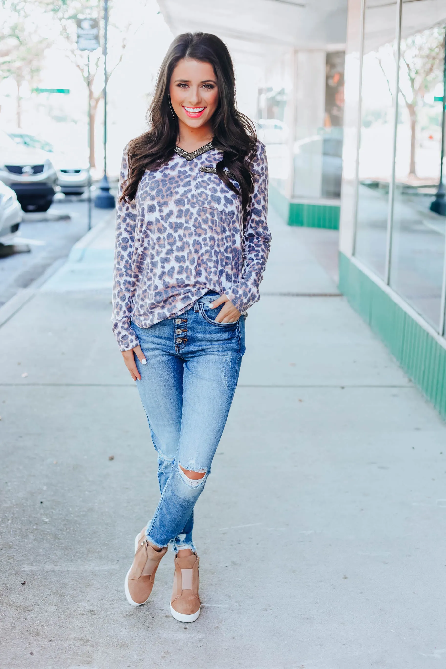 It's In The Details Tee - Leopard