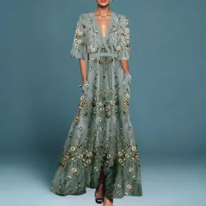 Jamie | Elegant Maxi Dress with Floral Pattern