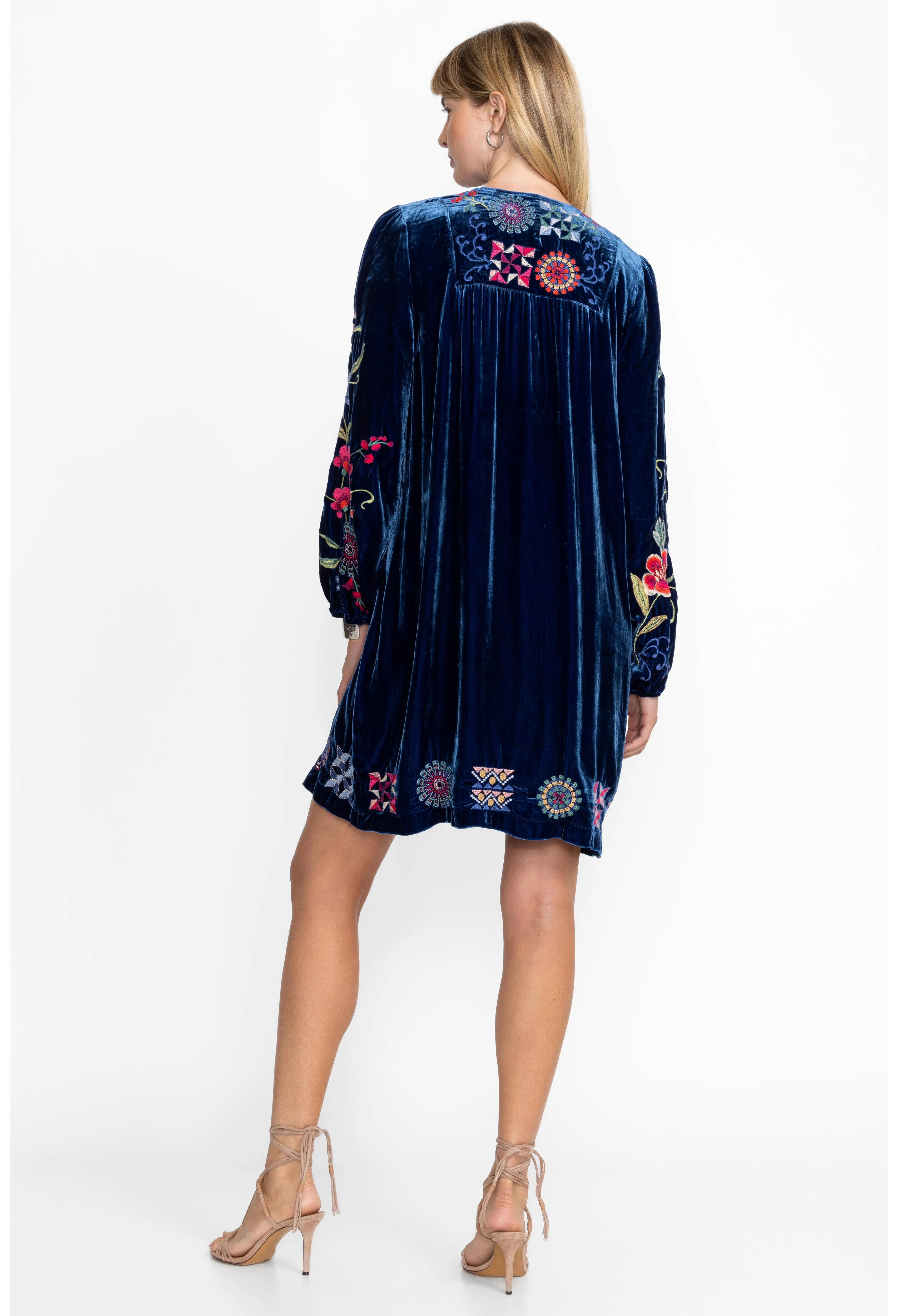 Johnny Was Velvet Yoke Dress