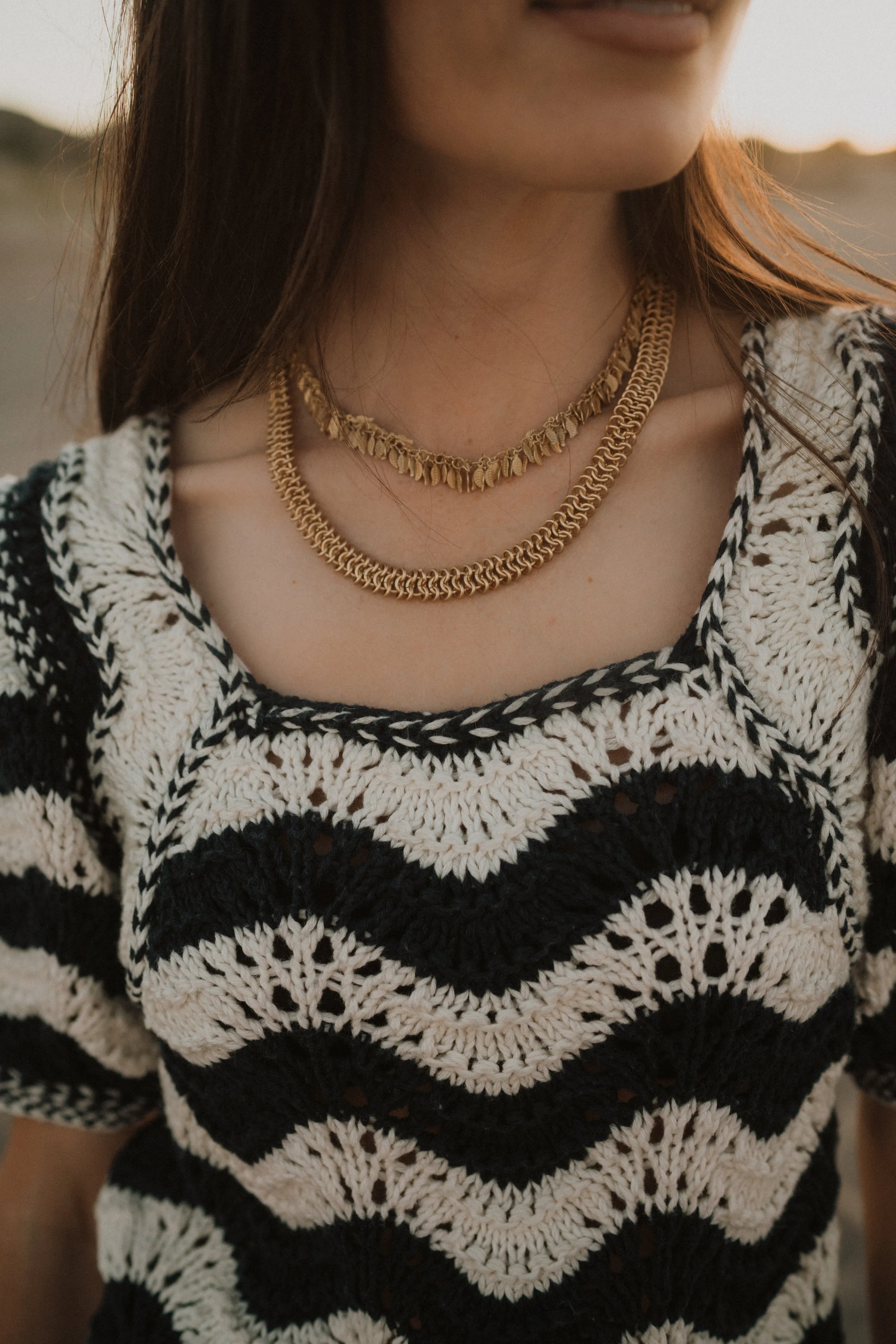 La Pluma Necklace | Gold