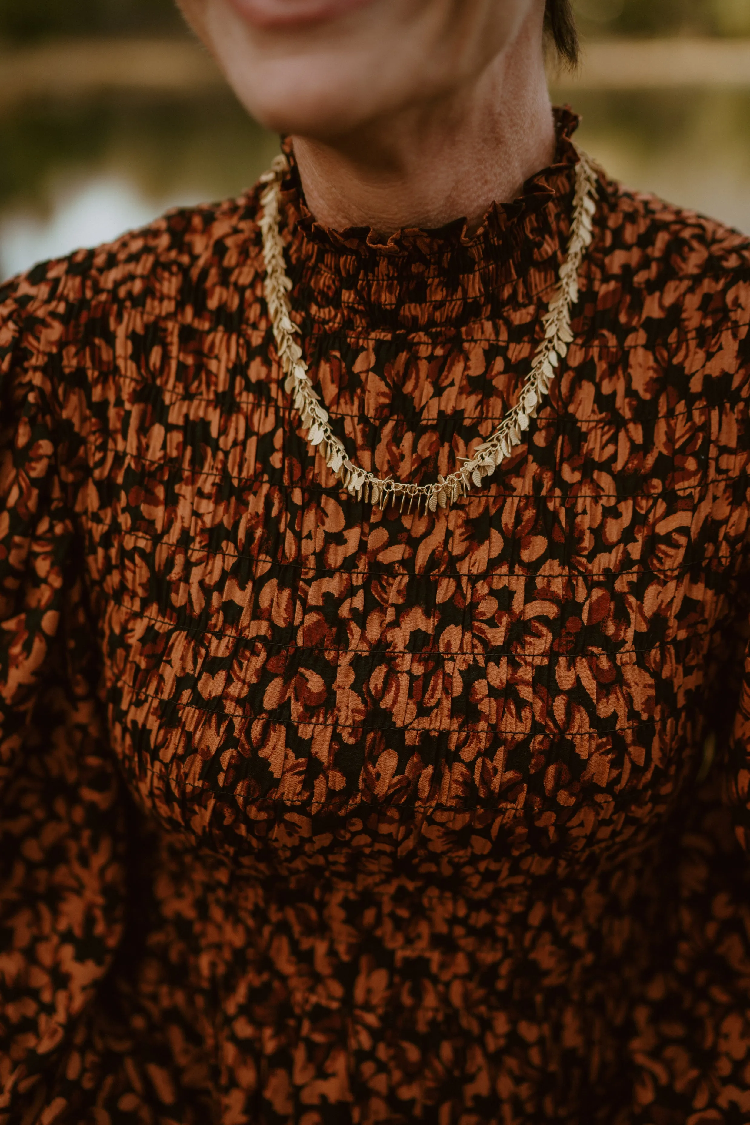 La Pluma Necklace | Gold