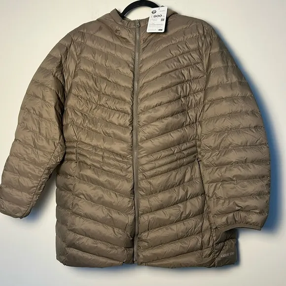 Lands‎ End Wanderweight Packable 800 Fill Down Hooded Long Jacket - 1X - NWT