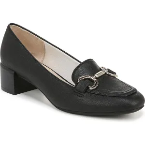 LifeStride Womens BLISS Cushioned Footbed Faux Leather Loafer Heels