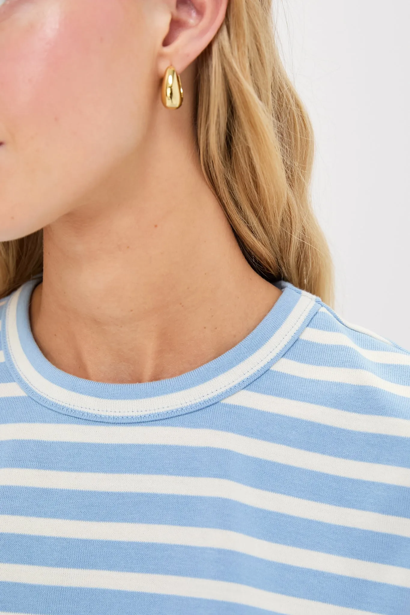 Light Blue Stripe Parker Classic Tee