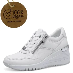 Marco Tozzi Wedge Laced Vegan Trainer 2-23743-WHITE
