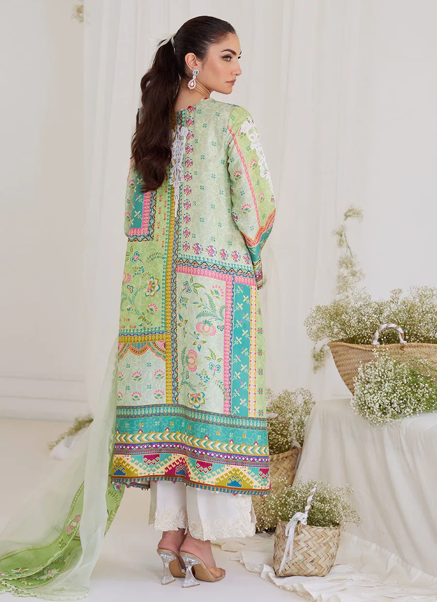 MARTA APPLE GREEN SHIRT AND DUPATTA - Tara Eid Luxe by Farah Talib Aziz