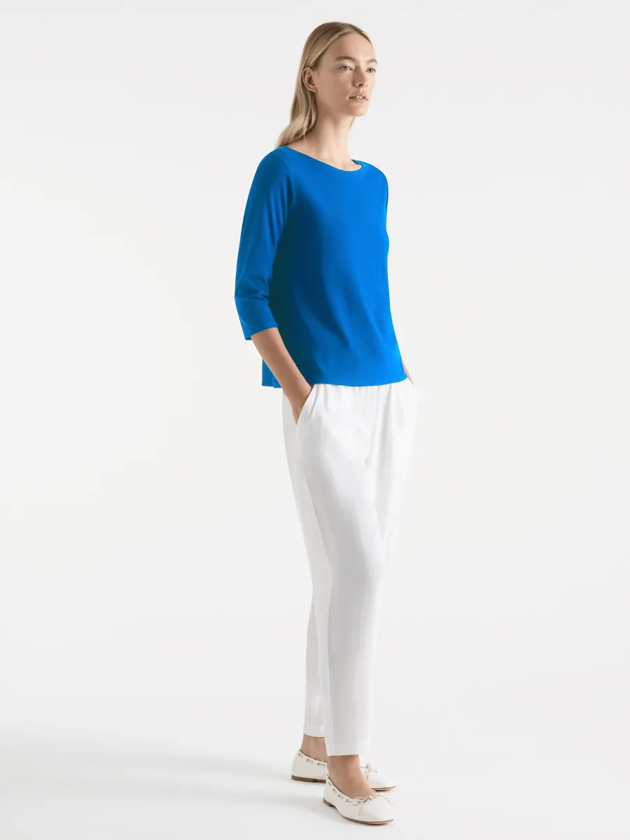Mela Purdie Relaxed Boat Neck Top Topaz 2630