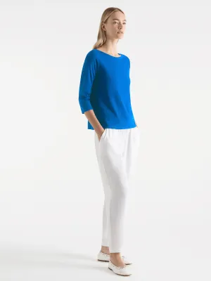 Mela Purdie Relaxed Boat Neck Top Topaz 2630