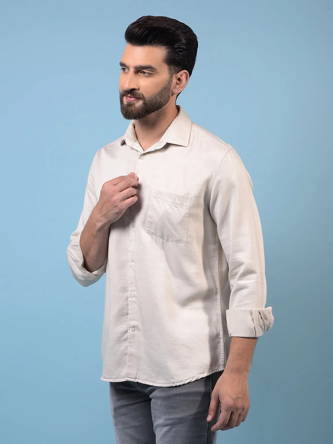 Men's Beige Shirt